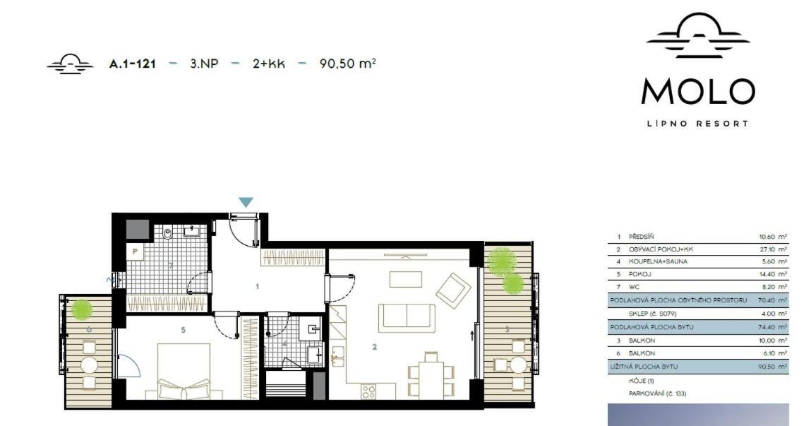 Apartament A121 Molo Lipno S Infrasaunou - Residence Koubek ลิปโนนัดเวิลตาวู ภายนอก รูปภาพ